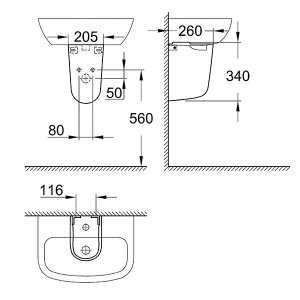 Полупьедестал Grohe Bau Ceramic 39426000