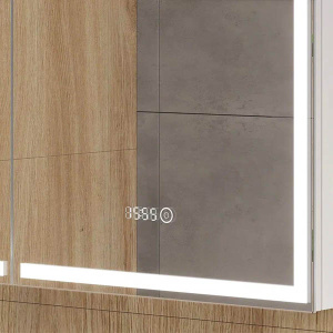 Шкаф-зеркало Equil Corner LED 70 / 80, 70х80, белый