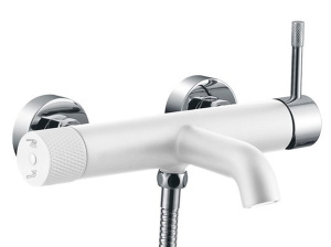 Смеситель для ванны Boheme Uno 463-WCR White Chrome