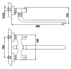 Смеситель для ванны Gappo Stella G2249