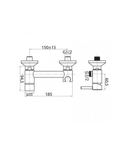 Смеситель для биде Hansen HL62202-C