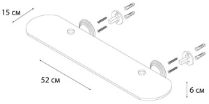 Полка Fixsen Luksor FX-71603B