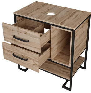 Тумба под умывальник 1Marka Grunge Loft 80Н 2я/2п дуб вотан