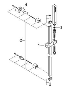 Душевой гарнитур Grohe Euphoria Cube+ Stick 27891000