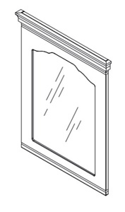 Зеркало Caprigo Preston 60 33930-L812 / 80 33932-L812 / 100 33931-L812, 62х80