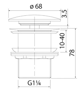 Донный клапан Milleau PD1MWM/OO