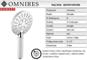 Душевая лейка Omnires Nevada-RCRB