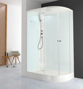 Душевая кабина Domani-Spa Delight 128 белая прозрачная, 120х80 L, прозрачный