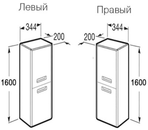 Пенал Roca Gap Original белый матовый 35, 35 L, белый матовый