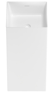 Умывальник Wellsee Pure BY Wellsee 230711000 / 230712000, 40х40, белый глянцевый