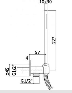 Шланговое подключение с лейкой Paffoni Premium ZDUP095CR
