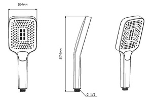 Душевая лейка со шлангом Vincea Inspire VSHN-41HGM