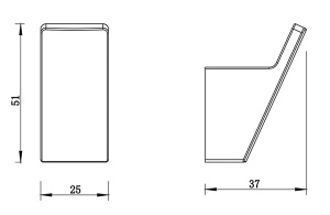 Крючок Whitecross Cubo CU2415CR / CU2415NIB, хром