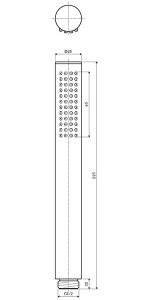 Душевая лейка Omnires Microphoneх-RGR