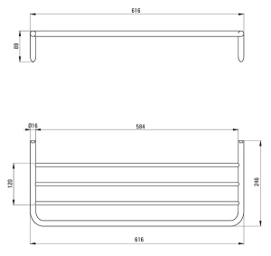 Полка Deante Silia Titanium ADI D531