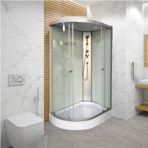 Душевая кабина Saniteco BST-120WL / BST-120WR, 120х80 R, прозрачный