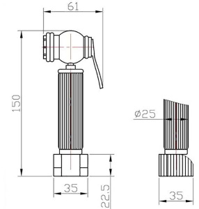 Гигиеническая лейка Zorg Antic AZR 3 LB BR