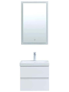 Комплект мебели Aquanet Беркли 50 / 60 / 80 белый глянец, 60, белый глянец