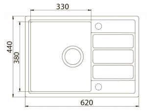 Кухонная мойка Zorg Eco-2, 62х44, черный