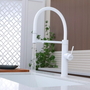 Смеситель для кухонной мойки Paulmark Ganymed Ga213199-WH с подключением к фильтру воды
