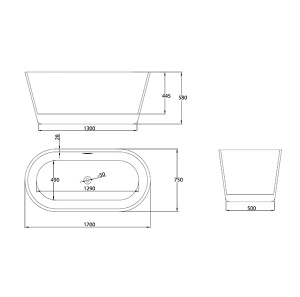 Акриловая ванна Grossman Forta GR-1503MB