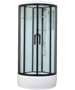 Душевая кабина Timo Standart T-6680 Black, 80х80, прозрачный