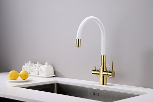 Смеситель для кухонной мойки Paulmark Salix Sa213419-Gw с подключением к фильтру воды