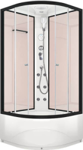 Душевая кабина Domani-Spa Delight 99 high pink capuchino, 90х90, прозрачный