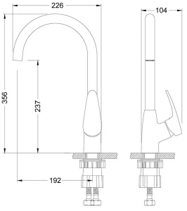 Смеситель для кухонной мойки Lemark Linara LM0405C