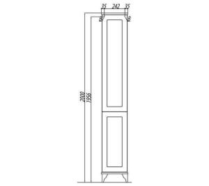 Пенал Акватон Леон Н 30 1A187903LBPS0 Дуб белый