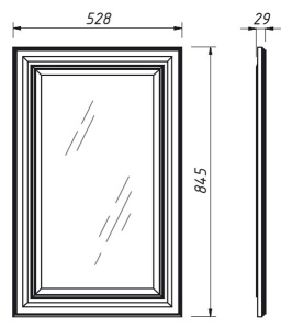 Зеркало Caprigo Fresco 10630-B016 / 60 10635-B016 / 100 10634-B016, 76х85