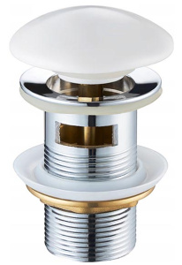Сифон для умывальника McAlpine HC2 с донным клапаном Roxen P01W (white) с переливом и гофрой