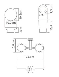 Стакан Wasserkraft K-28126 с мыльницей