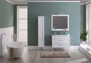 Зеркало Aquanet Бостон М 60 / 80 / 100, 61х90, белый матовый