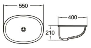 Умывальник SantiLine SL-3001, 55х40, белый