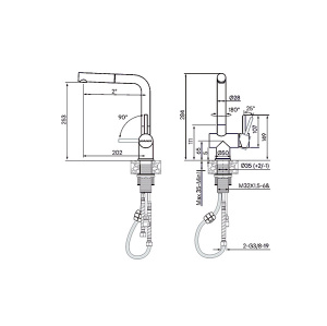 Смеситель для кухонной мойки Paulmark Dosse Do214418-GM