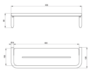 Полка Deante Silia Titanium ADI D511