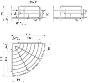 Полка Milardo Grid GRICC1BM44