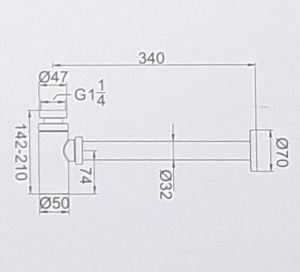 Сифон для умывальника Ledeme L81B