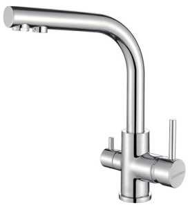 Смеситель для кухонной мойки Paulmark Essen Es213011-NI(BS) / Es213011-CR с подключением к фильтру воды, хром