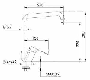 Смеситель для кухонной мойки Remer Class Line L42U