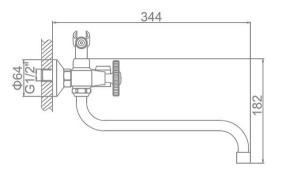 Смеситель для ванны Ledeme H89 L2689