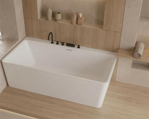 Ванна из искусственного камня Canterno Гандия-1600 белый матовый Solid Surface