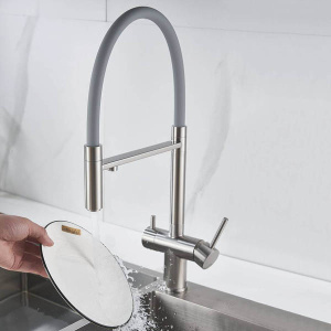 Смеситель для кухонной мойки Shevanik S178L с подключением к фильтру воды
