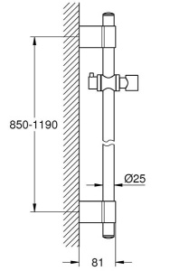 Душевая штанга Grohe Rainshower 27136001