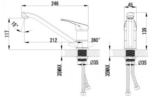 Смеситель для кухонной мойки Lemark Partner LM6554C