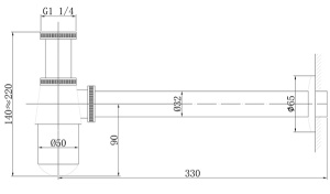 Сифон для умывальника Abber Bequem AF0032 / AF0032NG, хром