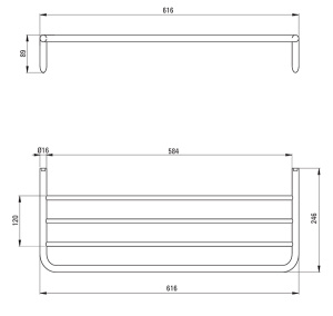 Полка Deante Silia Bronze BR ADI C531