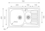 Кухонная мойка Zorg ZCL 7848-2