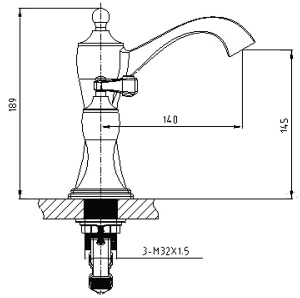 Смеситель для умывальника Timo Unari 7511/04F